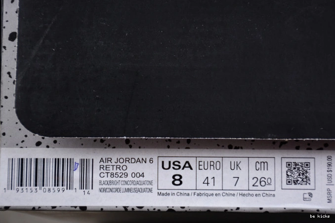 Cheap ct8529-004 “aqua” 6 air jordan 0508